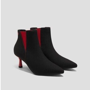 VIVAIA Pointed Toe Heeled Ankle Boots (Alexandra) Black size EU/36.5 US/6